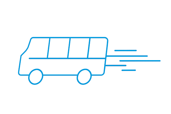 Autobús en movimiento